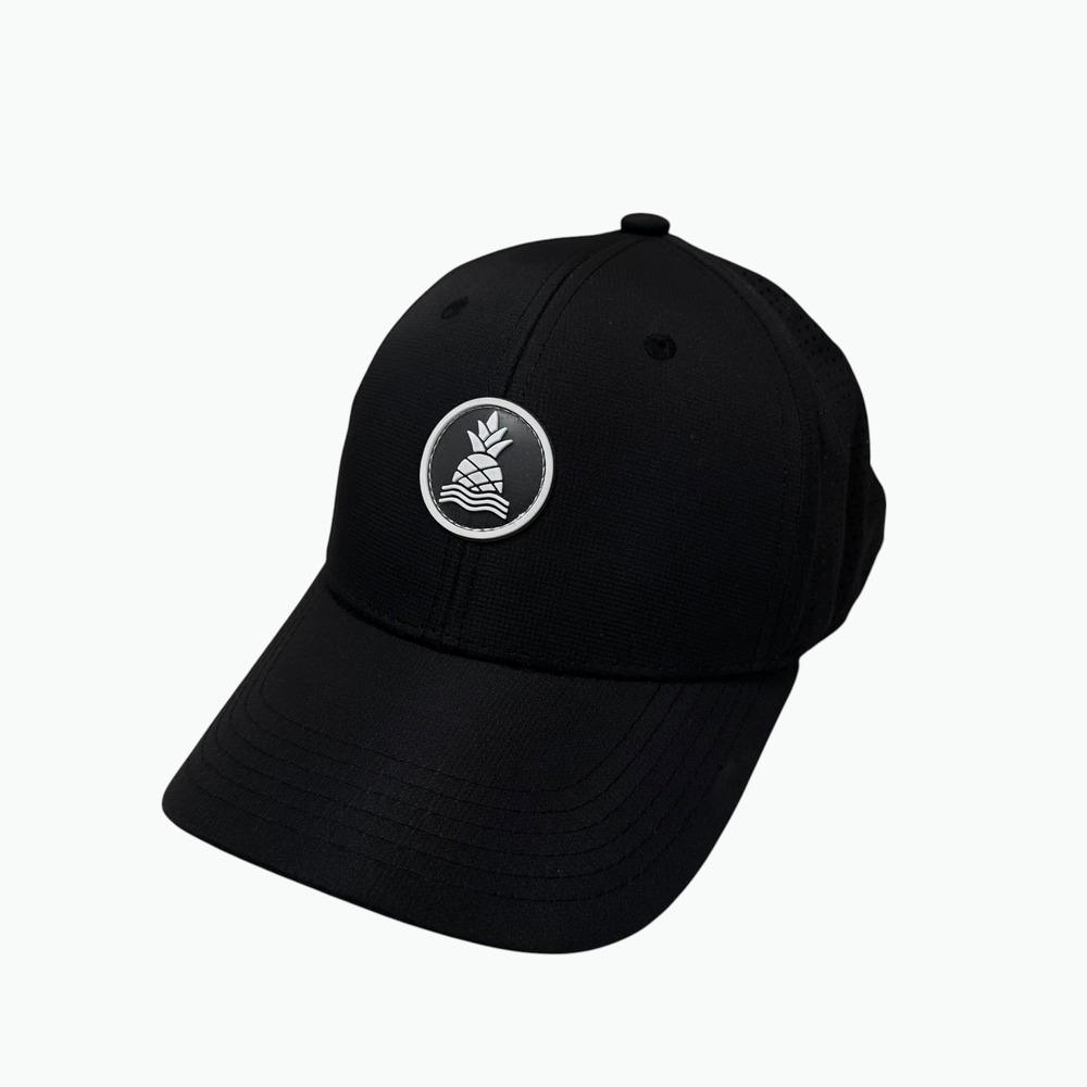 Chubbies All Day Hat Mens One-Size Black The Cape Patch Perforated Strapback Cap